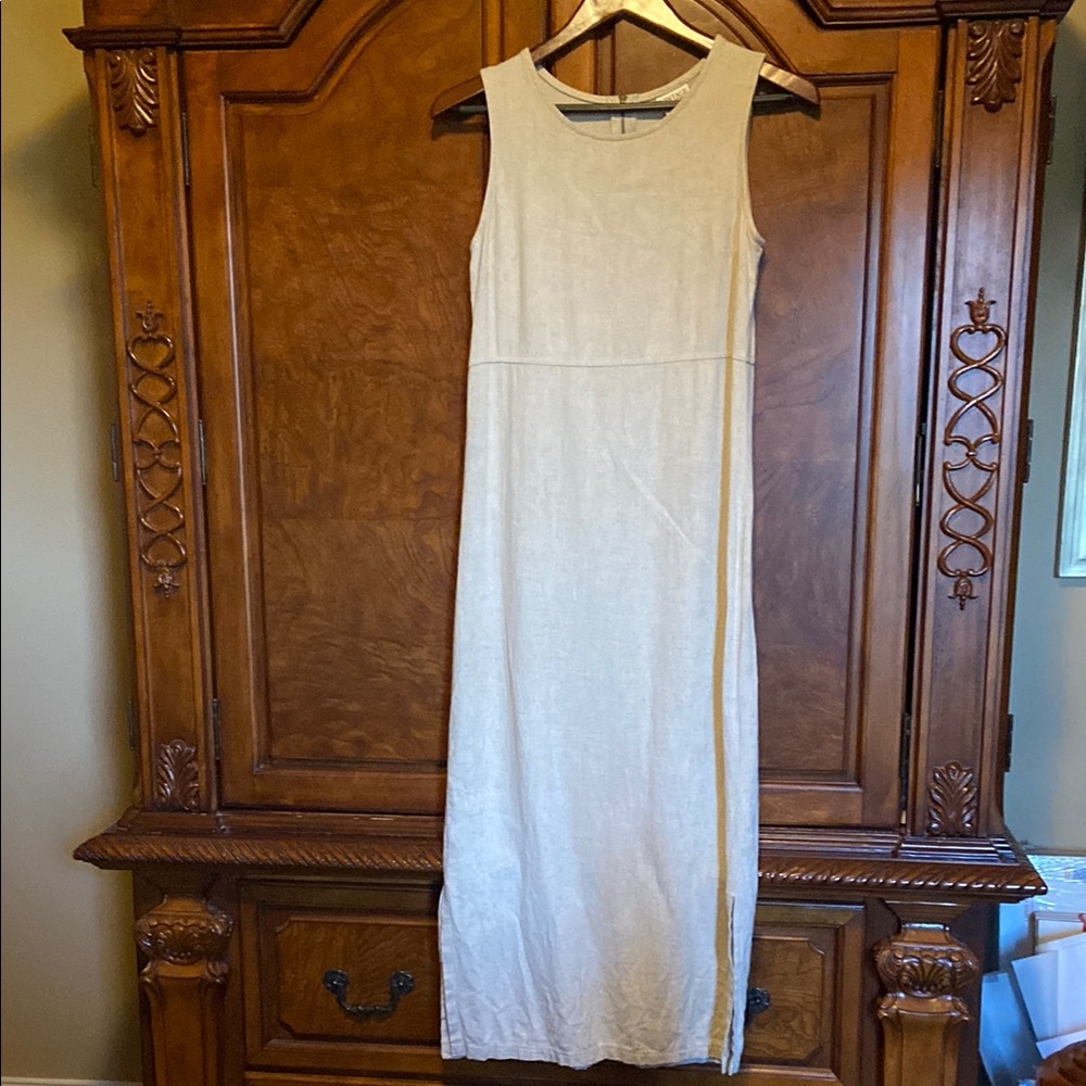 Vintage Studio Linen/Rayon Blend Maxi Dress Size 6